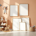 Nursery Premium Interior Mockup — Plain Square Frame Square 1:1 — Perspective View — #04324 | MockupBulk