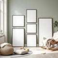 Nursery Wall Art Mockup — Plain Square Frame Square 1:1 — Perspective View — #04325 | MockupBulk
