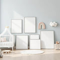 Nursery Styled Room Mockup — Plain Square Frame Square 1:1 — Perspective View — #04327 | MockupBulk