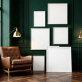 Reading Nook Frame Display Mockup — Plain Square Frame Square 1:1 — Perspective View — #04371 | MockupBulk