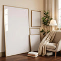 Reading Nook Wall Art Mockup — Plain Square Frame Square 1:1 — Perspective View — #04375 | MockupBulk