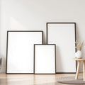 Scandinavian Professional Frame Mockup — Plain Square Frame Square 1:1 — Perspective View — #04249 | MockupBulk