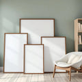 Scandinavian Professional Frame Mockup — Plain Square Frame Square 1:1 — Perspective View — #04253 | MockupBulk