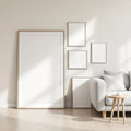 Scandinavian Editorial Room Mockup — Plain Square Frame Square 1:1 — Perspective View — #04255 | MockupBulk