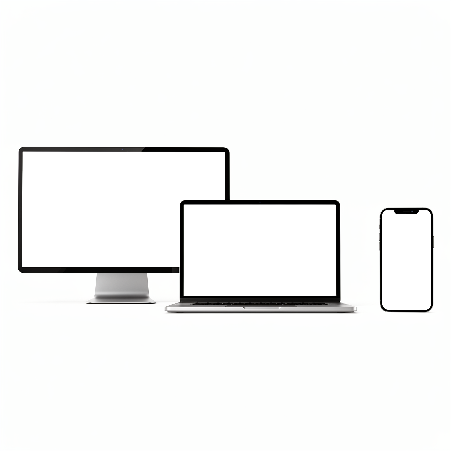 Isolated All Devices Lineup Multi-Device Mockup | Device Screen PNG | bulkmockup Template | For Portfolio & Showcase | MockupBulk