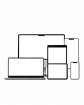 Isolated All Devices Lineup Multi-Device Mockup | High-Res PNG with Transparent Screen | Commercial Use | bulkmockup | MockupBulk