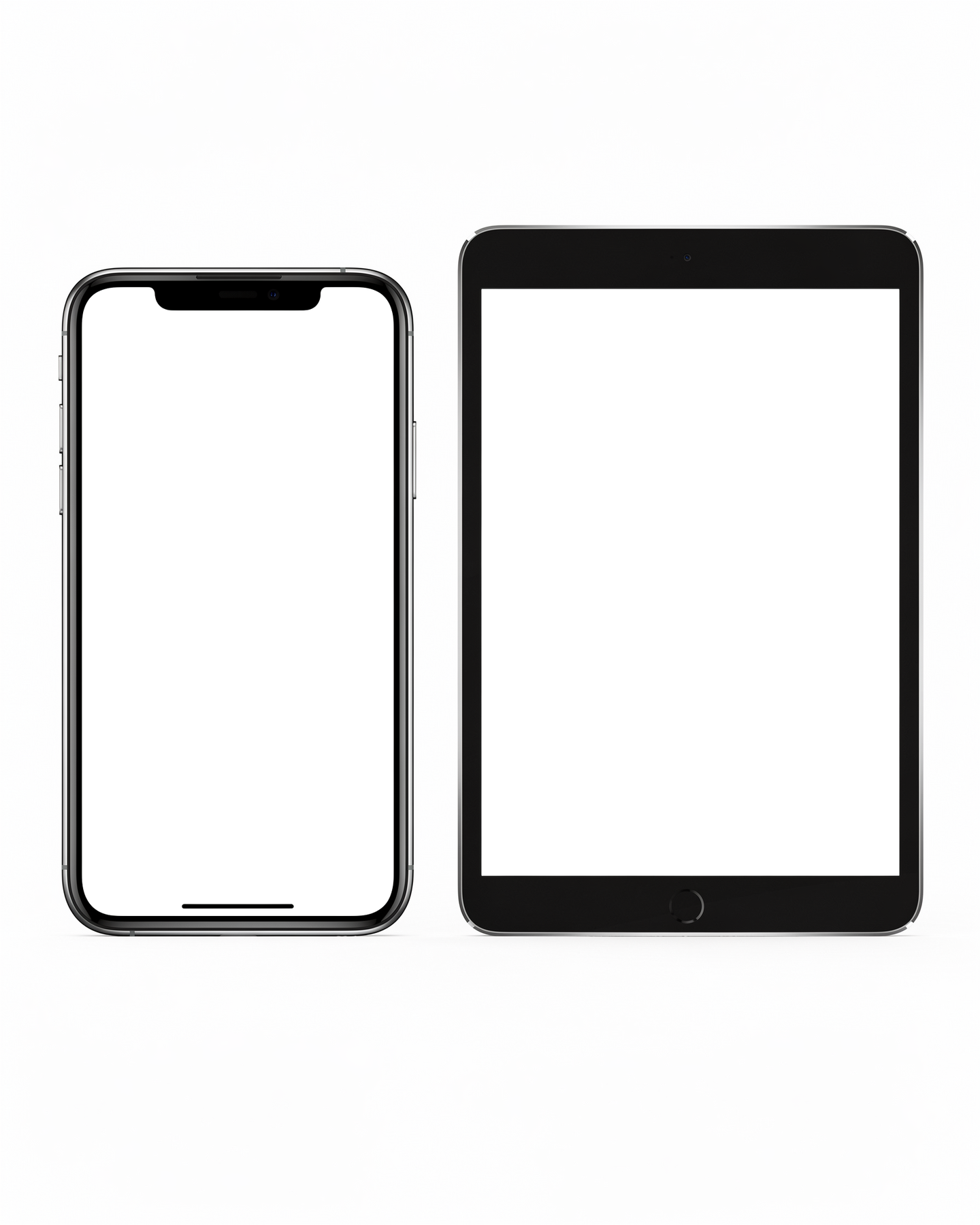 Multi-Device, Isolated Phone Tablet Side By Side | PNG Screen Template | bulkmockup Instant Download | Commercial Licence | MockupBulk