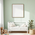 Nursery Professional Frame Mockup — Plain Square Frame Portrait 2:3 — Perspective View — #05022 | MockupBulk