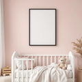 Nursery Editorial Room Mockup — Plain Square Frame Portrait 2:3 — Perspective View — #05023 | MockupBulk