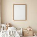 Nursery Lifestyle Frame Mockup — Plain Square Frame Portrait 2:3 — Perspective View — #05028 | MockupBulk