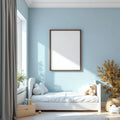 Nursery High-Res Frame Mockup — Plain Square Frame Portrait 4:5 — Perspective View — #05031 | MockupBulk