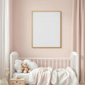 Nursery Lifestyle Frame Mockup — Plain Square Frame Portrait 2:3 — Perspective View — #05036 | MockupBulk