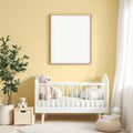 Nursery Interior Frame Mockup — Plain Square Frame Portrait 2:3 — Perspective View — #05037 | MockupBulk