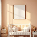 Nursery Premium Interior Mockup — Plain Square Frame Portrait 5:7 — Perspective View — #05043 | MockupBulk