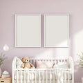 Nursery Interior Frame Mockup — Plain Square Frame Square 1:1 — Perspective View — #05051 | MockupBulk