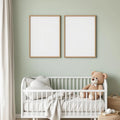 Nursery Lifestyle Frame Mockup — Plain Square Frame Portrait 2:3 — Perspective View — #05053 | MockupBulk