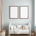 Nursery Lifestyle Frame Mockup — Plain Square Frame A-Series (A4 / A3) — Perspective View — #05055 | MockupBulk