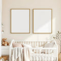 Nursery Editorial Room Mockup — Plain Square Frame Square 1:1 — Perspective View — #05060 | MockupBulk