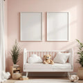 Nursery High-Res Frame Mockup — Plain Square Frame Portrait 2:3 — Perspective View — #05062 | MockupBulk
