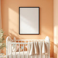 Nursery Frame Display Mockup — Plain Square Frame Portrait 2:3 — Perspective View — #04974 | MockupBulk