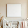 Nursery Wall Art Mockup — Plain Square Frame Landscape 11x14 — Perspective View — #04976 | MockupBulk
