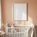 Nursery Wall Art Mockup — Plain Square Frame Portrait 2:3 — Perspective View — #04978 | MockupBulk