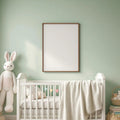 Nursery Styled Room Mockup — Plain Square Frame Portrait 2:3 — Perspective View — #04983 | MockupBulk
