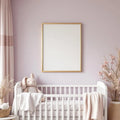 Nursery Room Scene Mockup — Plain Square Frame Portrait 2:3 — Perspective View — #04986 | MockupBulk
