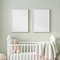 Nursery Styled Room Mockup — Plain Square Frame Portrait 2:3 — Perspective View — #05001 | MockupBulk