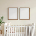 Nursery Wall Art Mockup — Plain Square Frame Landscape 11x14 — Perspective View — #05008 | MockupBulk