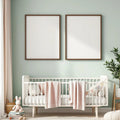 Nursery High-Res Frame Mockup — Plain Square Frame Portrait 2:3 — Perspective View — #05009 | MockupBulk