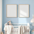Nursery Lifestyle Frame Mockup — Plain Square Frame Portrait 2:3 — Perspective View — #05018 | MockupBulk