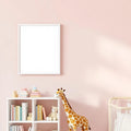 Nursery Editorial Room Mockup — Plain Square Frame Square 1:1 — Perspective View — #05218 | MockupBulk