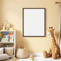 Nursery Editorial Room Mockup — Plain Square Frame Portrait 2:3 — Perspective View — #05223 | MockupBulk