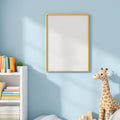 Nursery Editorial Room Mockup — Plain Square Frame Portrait 2:3 — Perspective View — #05226 | MockupBulk