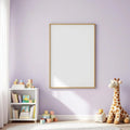 Nursery Professional Frame Mockup — Plain Square Frame Portrait 2:3 — Perspective View — #05228 | MockupBulk