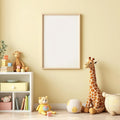 Nursery Lifestyle Frame Mockup — Plain Square Frame Portrait 2:3 — Perspective View — #05232 | MockupBulk