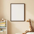 Nursery Interior Frame Mockup — Plain Square Frame Landscape 3:4 — Perspective View — #05236 | MockupBulk