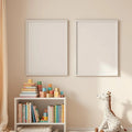 Nursery Lifestyle Frame Mockup — Plain Square Frame Portrait 2:3 — Perspective View — #05242 | MockupBulk