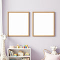Nursery High-Res Frame Mockup — Plain Square Frame Landscape 11x14 — Perspective View — #05246 | MockupBulk
