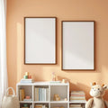 Nursery Lifestyle Frame Mockup — Plain Square Frame Portrait 2:3 — Perspective View — #05260 | MockupBulk