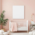 Nursery High-Res Frame Mockup — Plain Square Frame Portrait 2:3 — Perspective View — #05413 | MockupBulk