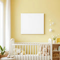 Nursery Premium Interior Mockup — Plain Square Frame Portrait 2:3 — Perspective View — #05414 | MockupBulk
