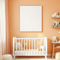 Nursery Professional Frame Mockup — Plain Square Frame Portrait 2:3 — Perspective View — #05416 | MockupBulk
