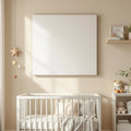 Nursery Room Scene Mockup — Plain Square Frame Portrait 2:3 — Perspective View — #05424 | MockupBulk
