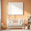 Nursery Professional Frame Mockup — Plain Square Frame Portrait 2:3 — Perspective View — #05429 | MockupBulk