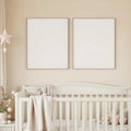 Nursery Lifestyle Frame Mockup — Plain Square Frame Portrait 2:3 — Perspective View — #05431 | MockupBulk