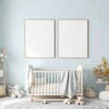 Nursery Wall Art Mockup — Plain Square Frame A-Series (A4 / A3) — Perspective View — #05432 | MockupBulk