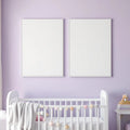 Nursery High-Res Frame Mockup — Plain Square Frame Portrait 2:3 — Perspective View — #05436 | MockupBulk