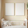 Nursery Interior Frame Mockup — Plain Square Frame Portrait 5:7 — Perspective View — #05444 | MockupBulk